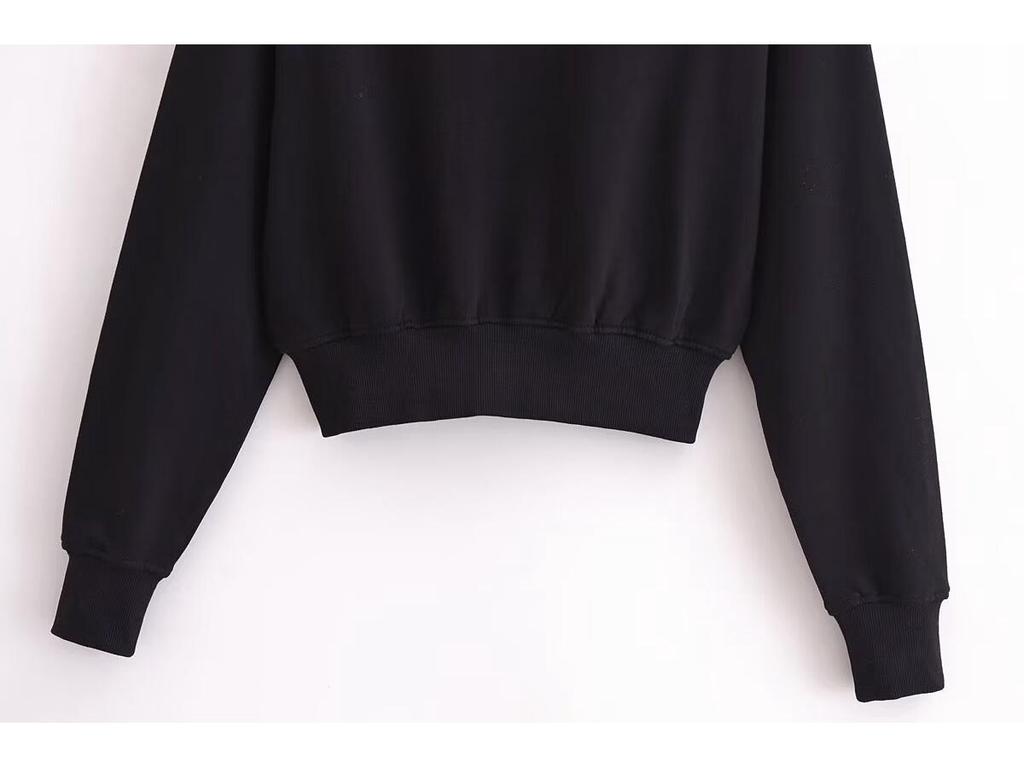 Весна 2025 Женский повседневный свитшот на молнии в европейском/американском стиле со стойкой воротником и длинными брюками