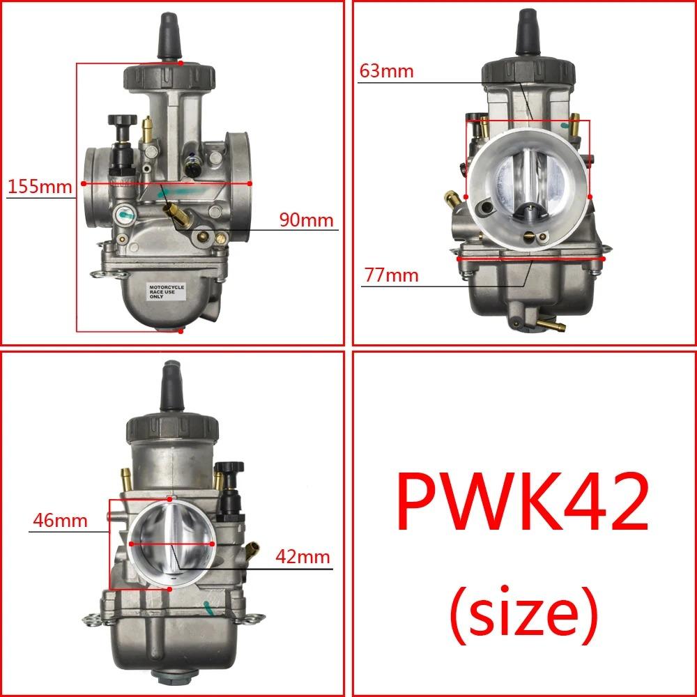 Для карбюратора KEIHIN PWK 33 34 35 36 38 40 42 мм Racing Parts Скутеры Мотоцикл для бездорожья Квадроцикл Power Jet 250cc Мотоцикл Большой калибр