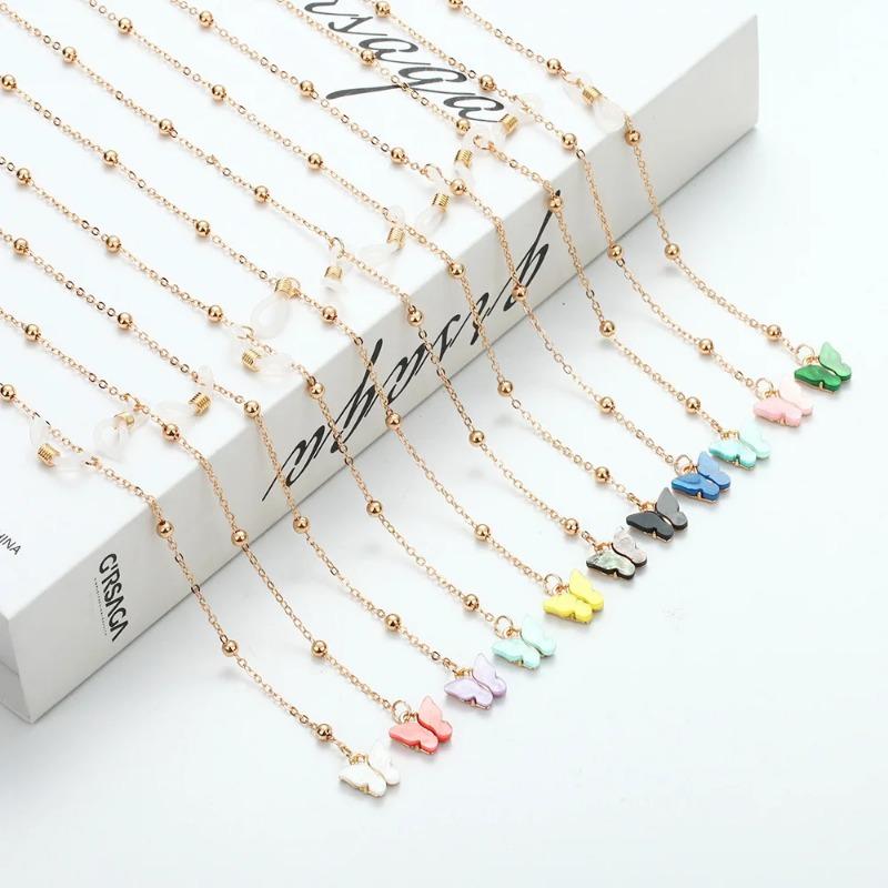 Модные солнцезащитные очки-банты, маска, подвесная цепочка, богемные буквы, бабочка, ракушка, звезды, луна, очки, цепочка, шнурок, ювелирные изделия для женщин