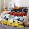 Abstract Surreal Landscape Blanket Soft Throw Blanket For Home Bedroom Bed Sofa Travel Office Solid Christmas Blanket