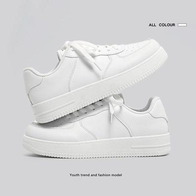 Мужские и женские модные белые кроссовки на толстой подошве в стиле Air Force One 2024 года