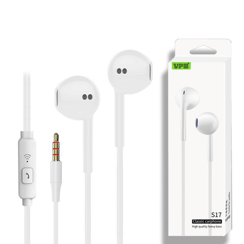 VPB S18 - Внутриканальные проводные наушники с микрофоном для Xiaomi, OPPO, vivo; Идеально подходит для звонков и караоке