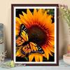 5D Diy Алмазная картина Подсолнухи и бабочки Набор для вышивки крестом Полная алмазная вышивка Мозаика Художественная картина Стразы Декор Подарок