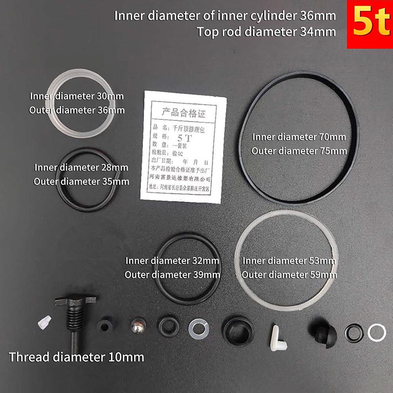 Vertical Jack Repair Kit Accessories Oil Seal Seal Oil Plug Dustproof Hydraulic Jack Pepair Kit