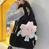 Plush Doll Plush Star Backpack Creative Student Schoolbag Leisure Corduroy Shoulders Bag  Gilrs