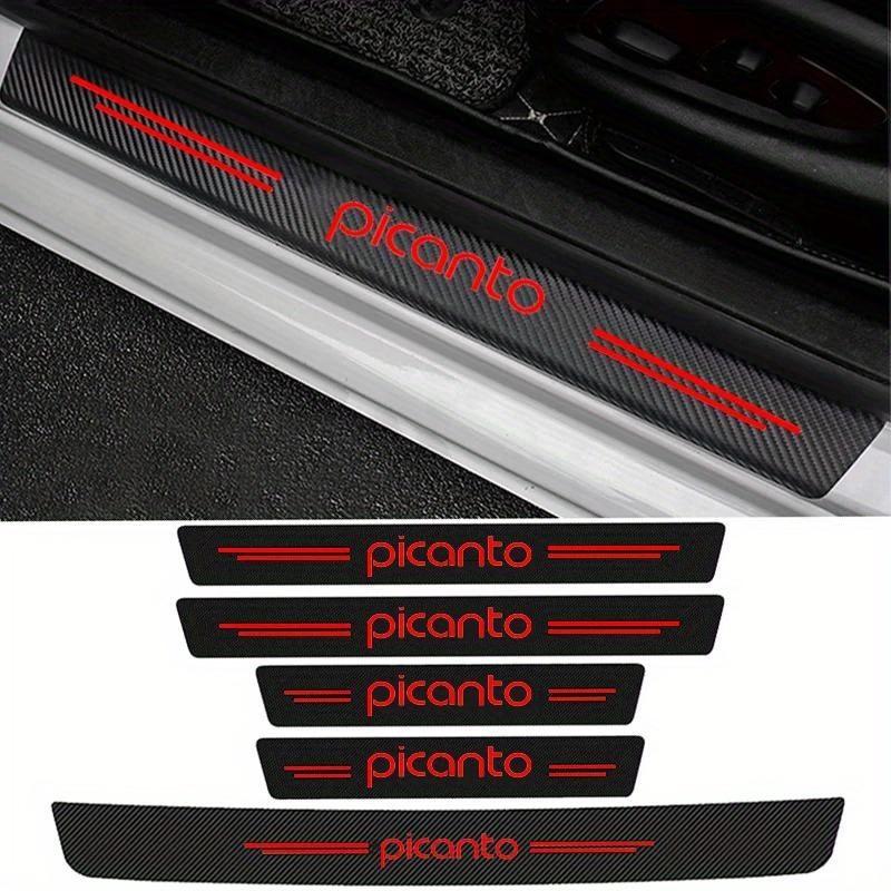 9PCS Car Door Sills Guards Stickers Film Anti Scratch Carbon Fiber Protector Scuff Pedal Cover Auto Accessoriesi