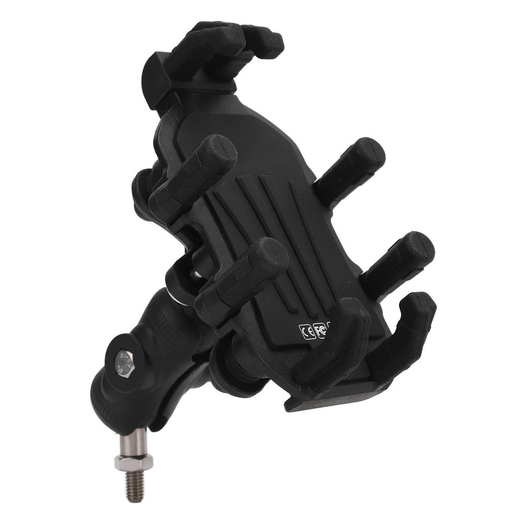 Держатель для телефона на мотоцикле из алюминиевого сплава, амортизирующий, устойчивый к тряске, антискользящий, вращающийся на 360 градусов