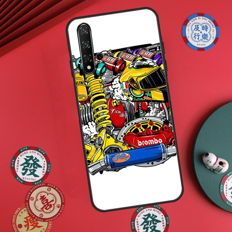 Автозапчасти Автомобильный Двигатель Для Huawei Nova 11 Pro 9 10 SE Y70 Y60 Y90 Y61 Y91 Y73 Y72 12s 12i 11i 8i P30 P40 Lite Чехол