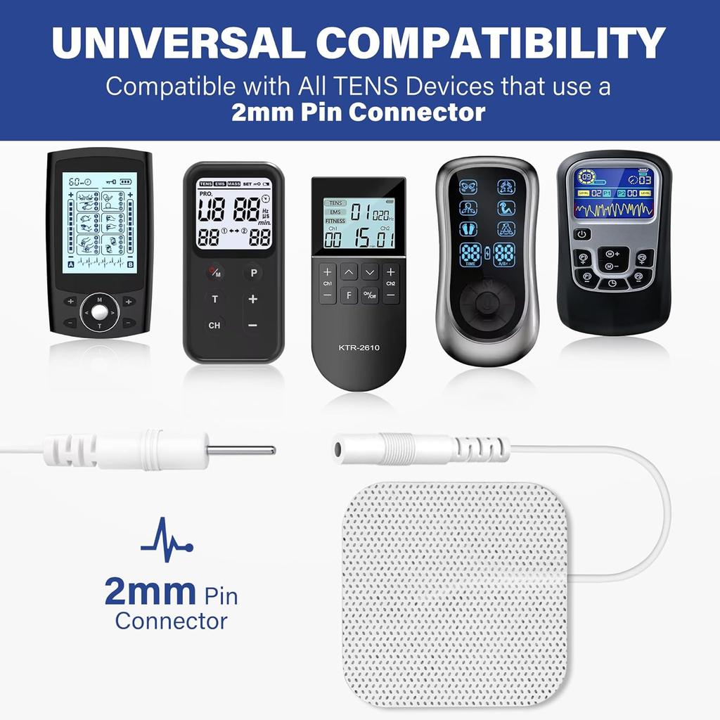 Unit Electrode Pads, 16PCS 2"x2" Unit Pads for EMS Muscle Stimulator Electrotherapy, Self-Adhesive TENS Pads Replacement, Reusable and Latex-Free