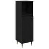 Bathroom Cabinet with Door Black Oak Effect 30 X 30 X 100 Cm