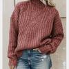 Autumn New Long Sleeve Casual Women's Sweater Half High Neck Knitted Pullover Sweaters Women Tops Vintage Fashion Solid Winter Knitwear Jumper 25161