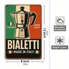 Винтажная металлическая вывеска Bialetti Italian Espresso, 20x30 см.