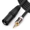 MOBOREST 3.5mm TRS Stereo To XLR Male Audio Cable for Professional Studio, Live Performance, School, Church, Public Lecture, Party Audio Setup - 3