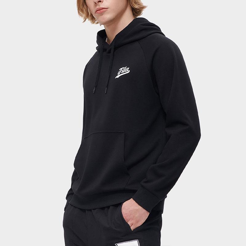 Fila Fusion Однотонная толстовка с логотипом Мужские худи Черный T11M332204F-BK