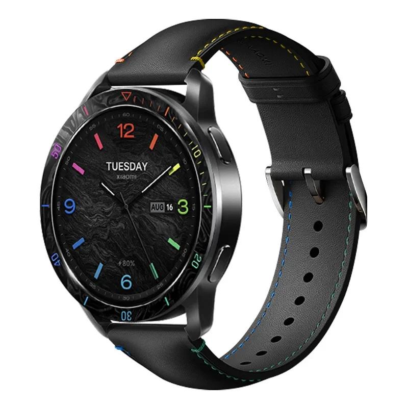 Кожаный ремешок для Xiaomi Watch S3 S1 Pro/S1 и MI Color 2/S1 Active Кожаный ремешок для универсального браслета 22 мм Аксессуары
