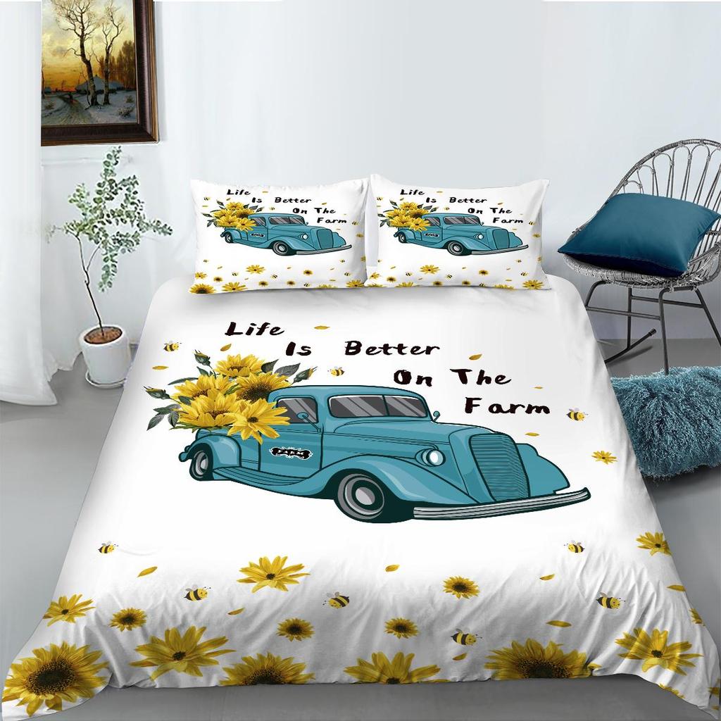 Пододеяльник с 3D принтом Покрывала с автомобилями Постельный комплект из полиэстера Queen King Size Роскошный пододеяльник для мальчиков-подростков и мужчин