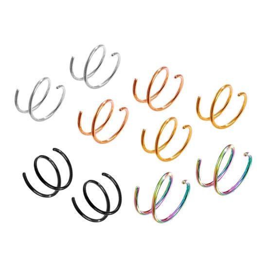 2 шт. Кольцо в нос Привлекательное Устойчивое к коррозии Нержавеющая сталь Стильный пирсинг Кольцо в нос Декор Женские украшения для женщин