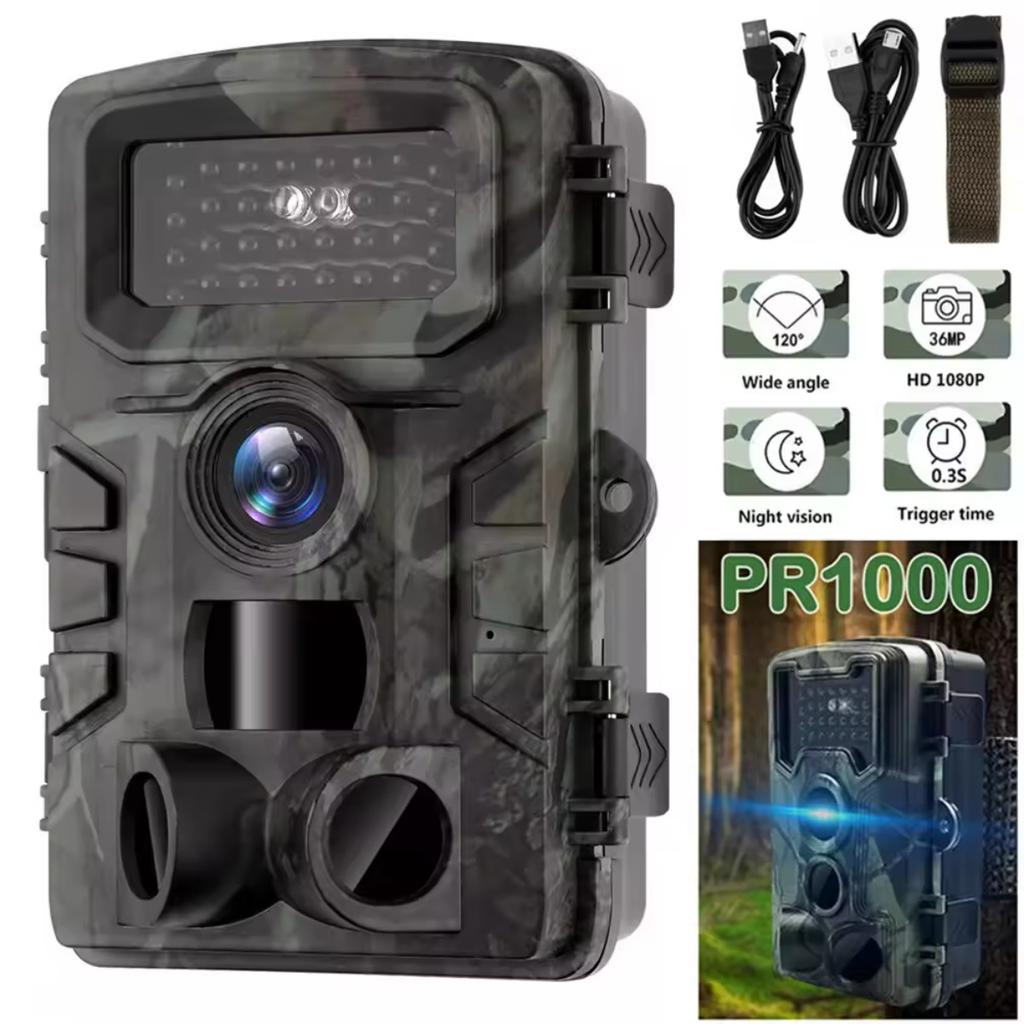 PR700 36МП 2.7K Беспроводная камера-ловушка для дикой природы с функцией слежения, охотничья камера для мониторинга наблюдения за дикими животными, охоты, предотвращения лесных пожаров