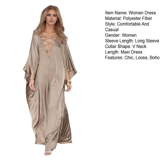 Бохо Размер Рукав Сатиновое Платье для Плюс Туника Платье Повседневное Дом