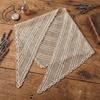 Solid Color Triangle Wrap Hollow Out Lady Shawl Flower Fashion Lace Scarf  Women