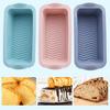 Baking Reusable Easy To Release High Temperature Resistant Bottom Line Design Bakeware Silicone Rectangle Shape Bread Mold