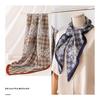 Mulberry Silk 100% Hand-rolled Checkerboard Printing Square Scarf Advanced Sense