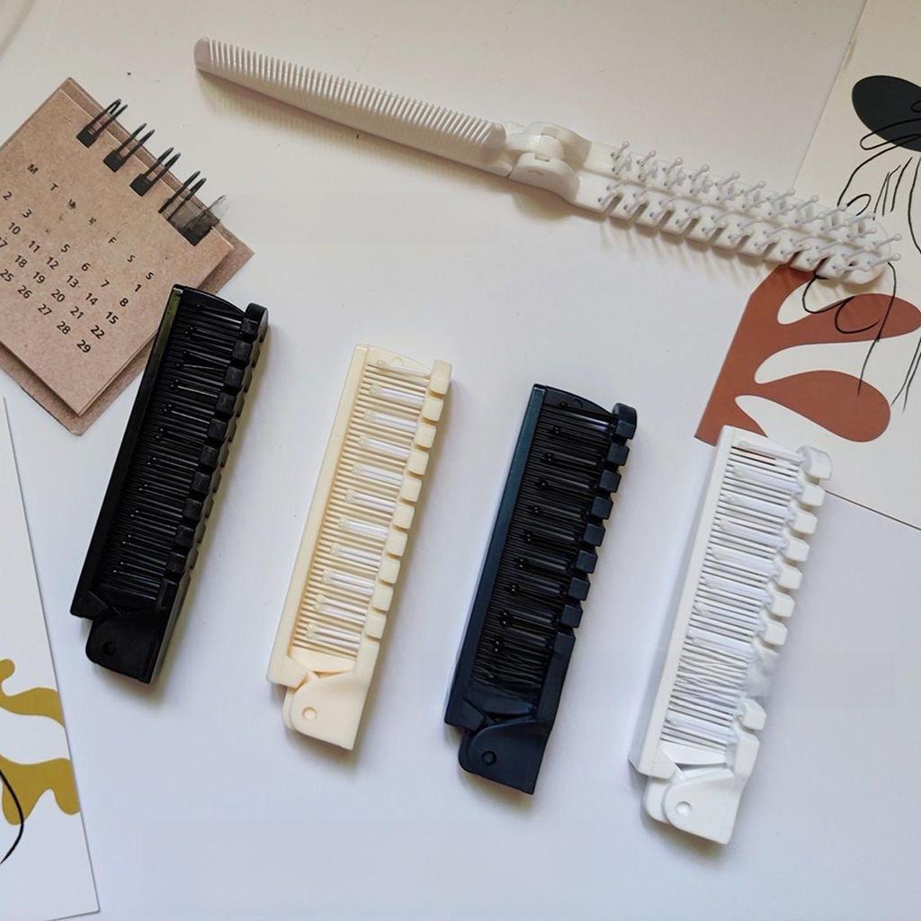 Портативная антистатическая складная расческа с редкими и густыми зубьями — идеально подходит для путешествий, школы и отелей — без узлов, двухголовая конструкция для женщин.