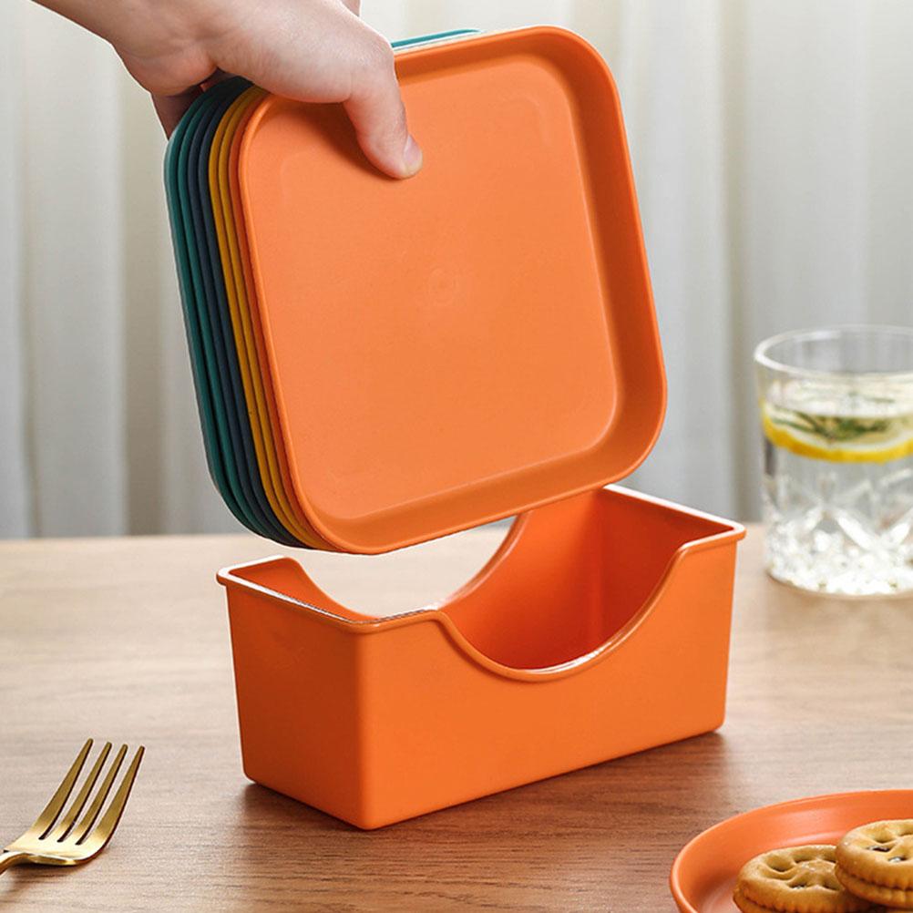 8 шт./набор 6-дюймовых тарелок для фруктового салата, настольных тарелок для остатков костей, небольших подносов для еды, тарелок для кормления детей, кухонной посуды