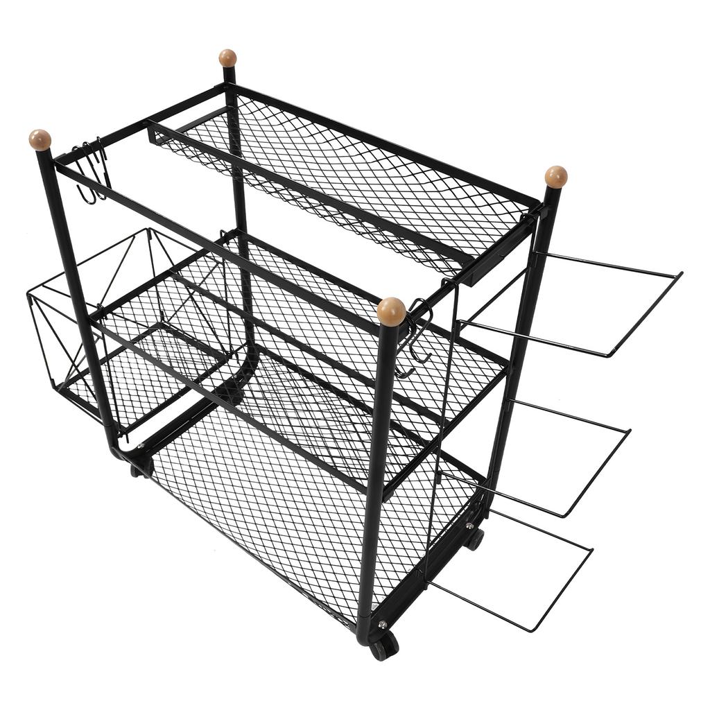 Органайзер для спортивного инвентаря, многоцелевая, вместительная, передвижная стойка для хранения мячей с корзинами и