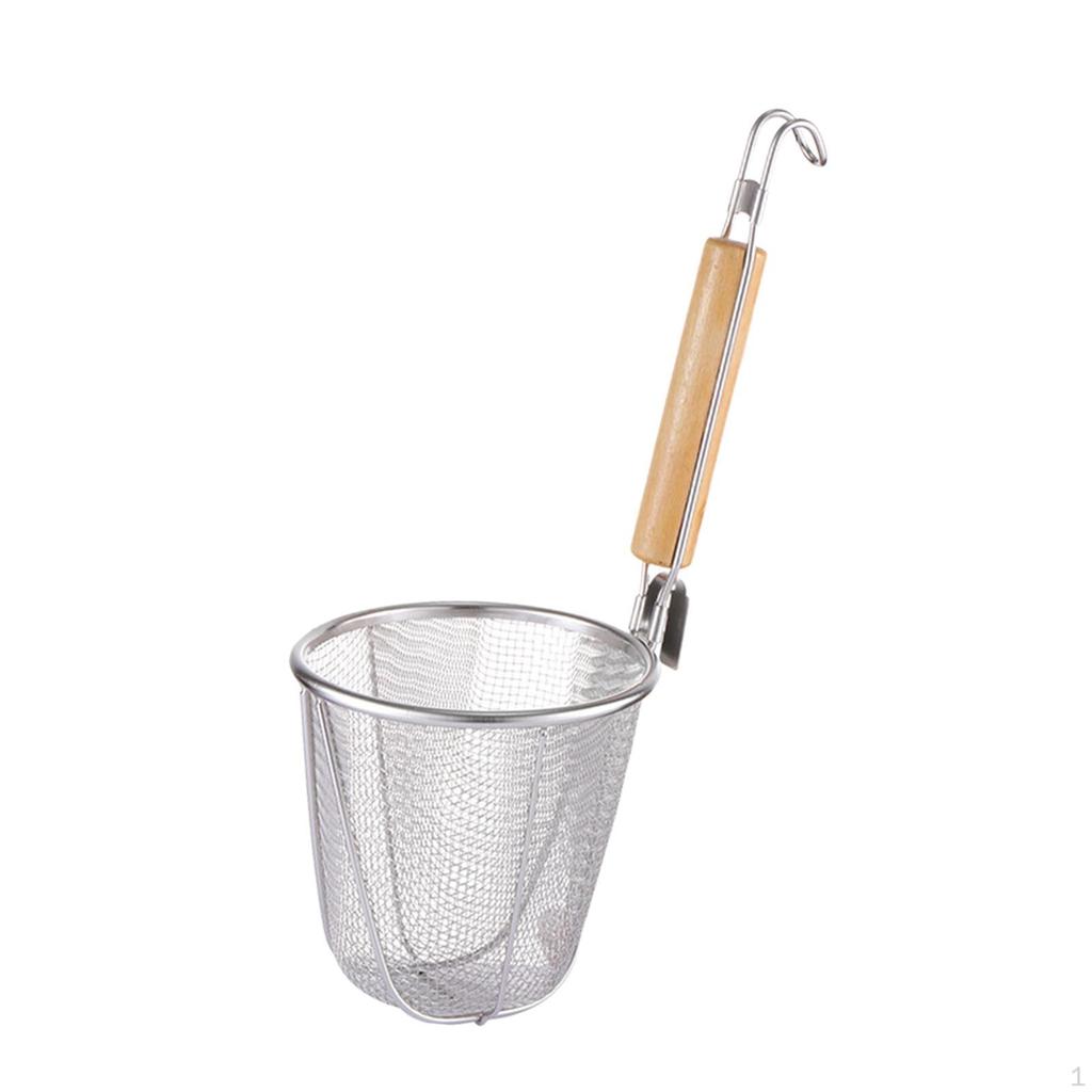 Deep Fry Basket Fine Sieve Pasta Noodle Strainer for Vegetable Rinsing