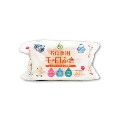 Влажные салфетки для протирания рук и рта Daiichi Shikou DN99, 80 листов, 3 упаковки