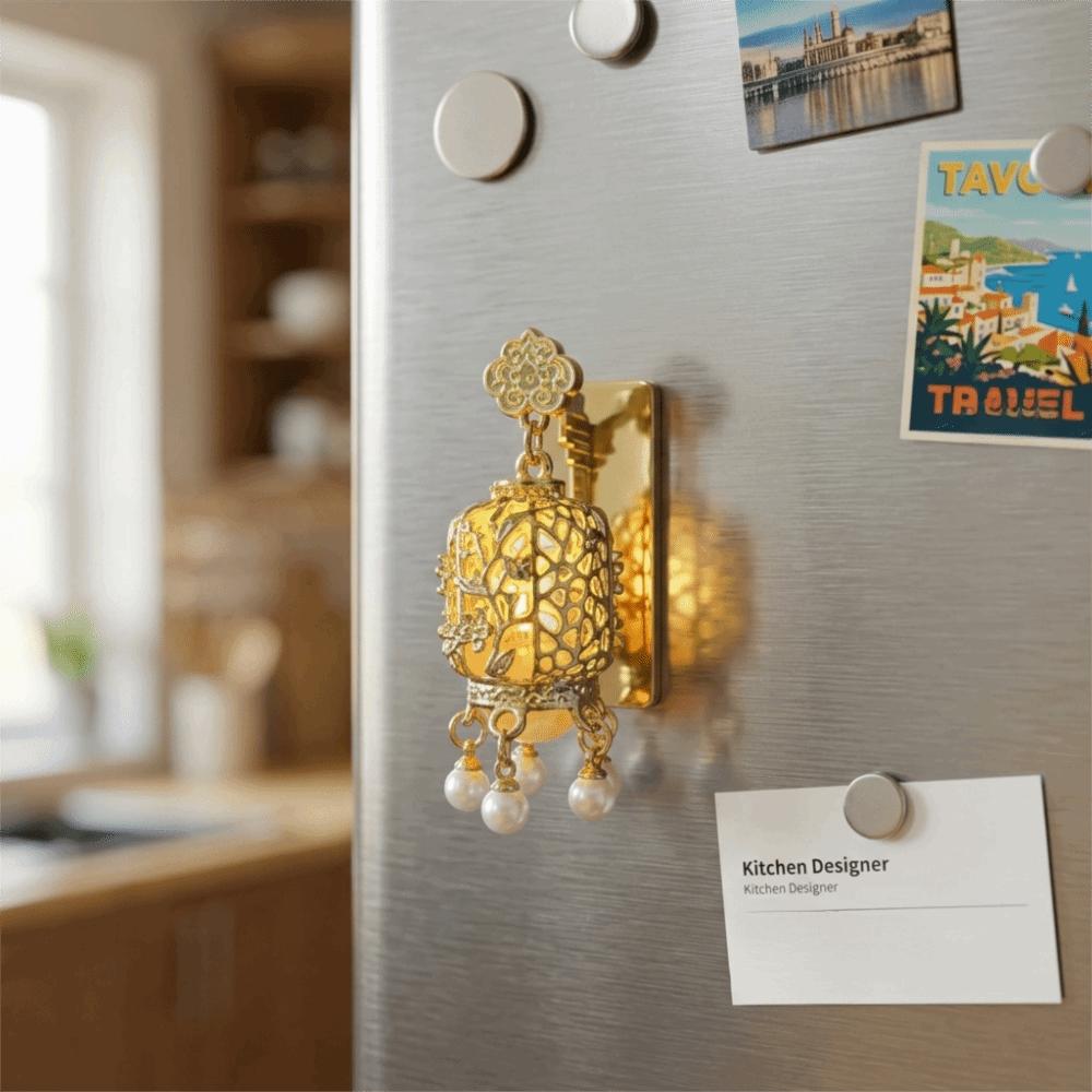 Retro Chinese Architecture Fridge Magnet Openwork Design Locker Cabinet Decoration Magnets Friend