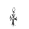 [Shinjuku Gin No Kura] Cross Pendant, Flare, Reversible, Pendant Top, No Chain, Silver 925, Cross, Lily