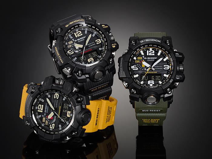 Casio Мужские кварцевые часы из нержавеющей стали GWG-1000-1A3, водонепроницаемые 200M, ударопрочные, цифровые