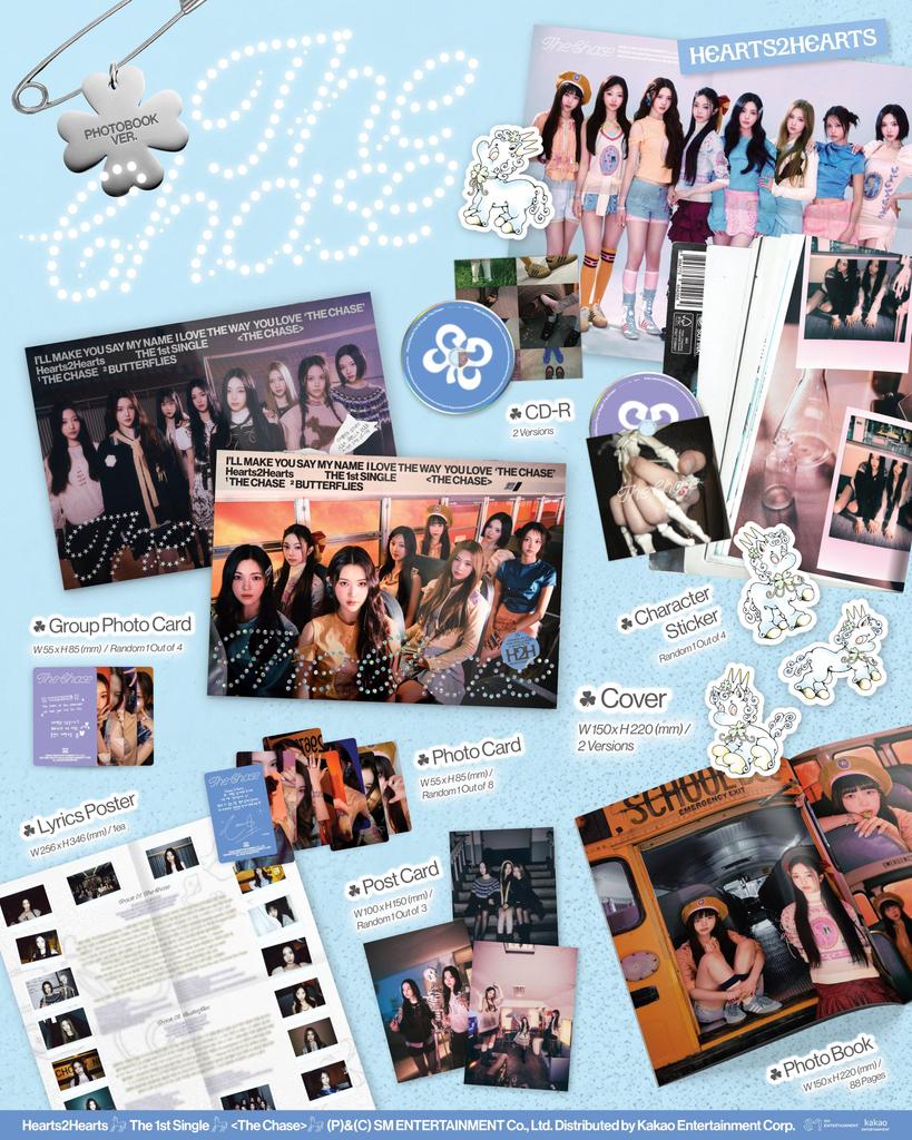 Hearts2Hearts 1st Single [The Chase] (Photo Book Ver.) (Online Benefit)