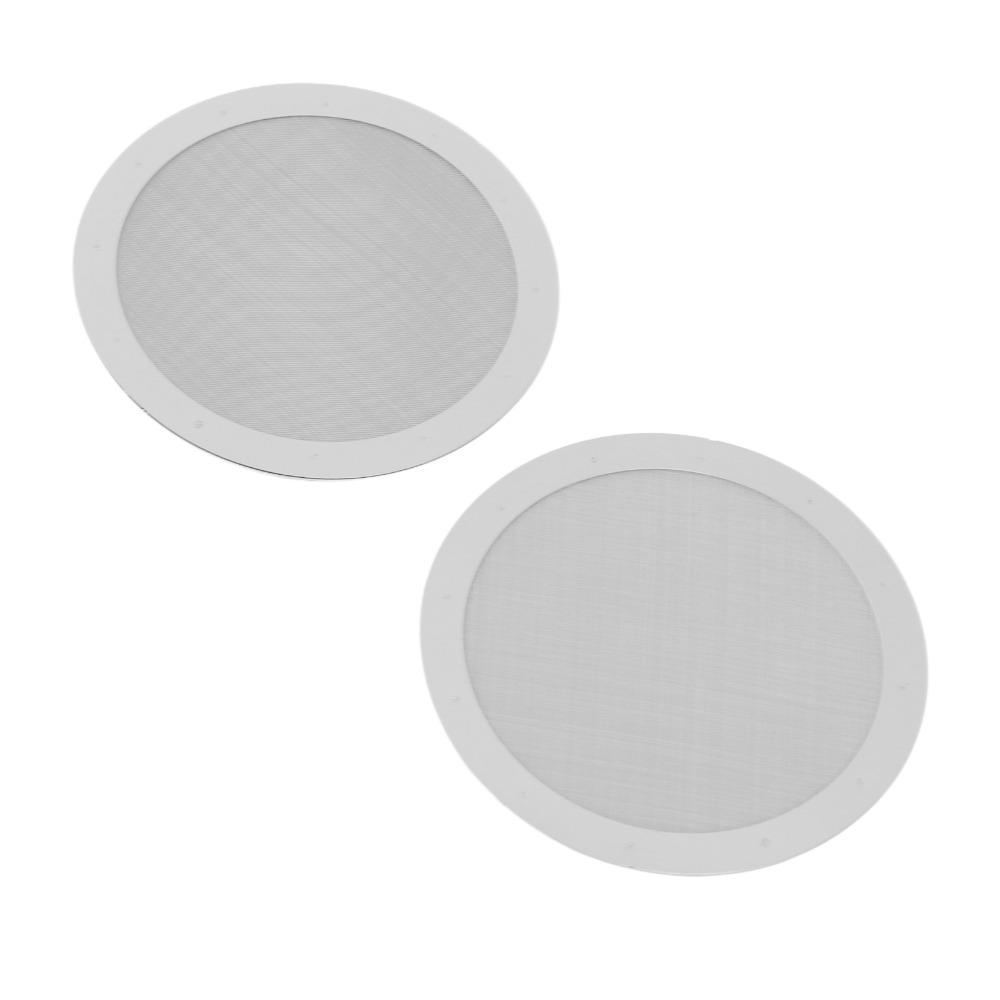 2pcs set Silver Stainless Steel Coffee Filter 61MM Diameter Permanent Coffee Filter Travel Use