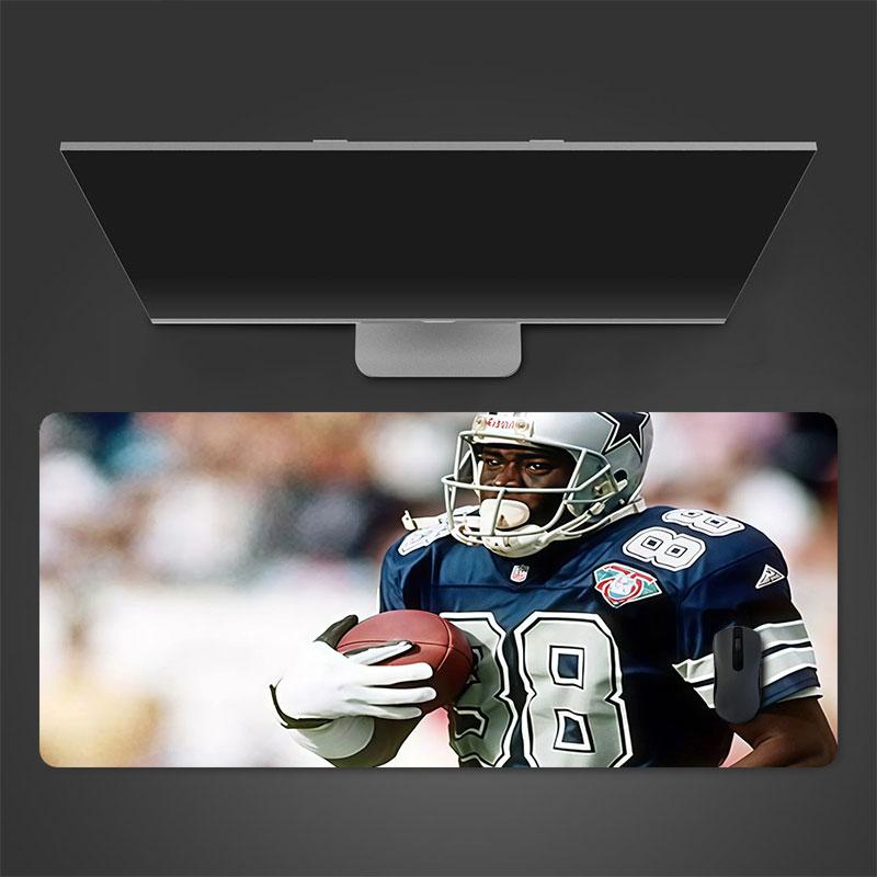 Michael Irvin Mouse Pad, Large Gaming Desk Mat, Non-slip XXL Mousepad for Laptop & Tablet, Mini PC Playmat with Stitched Edges