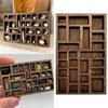 Portable Wooden Storage Box Miniature Handmade Jewelry Holder Pocket Sized Crystal Display Shelf for Collectors
