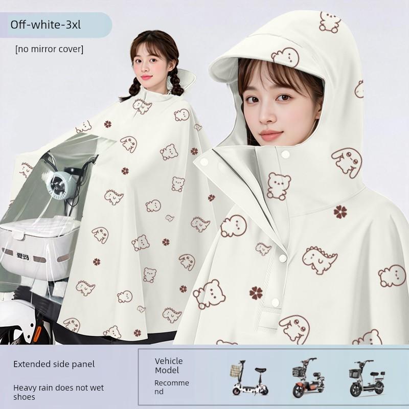 Electric Scooter Raincoat for Adults, Women's Long Full-Body Raincoat, Thickened and Enlarged for Heavy Rain, New Model for Cycling
