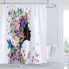 Красивая занавеска для душа с изображением девочки с бабочками и цветами, водонепроницаемая, разделительная шторка для ванной комнаты, аксессуары для декора ванной комнаты