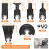 12/15Pcs Oscillating Saw Blades Bi-Metal Arc Edge Multitool Blades Sharp Wear Resistant Oscillating Blades Fast Cutting Saw Blad
