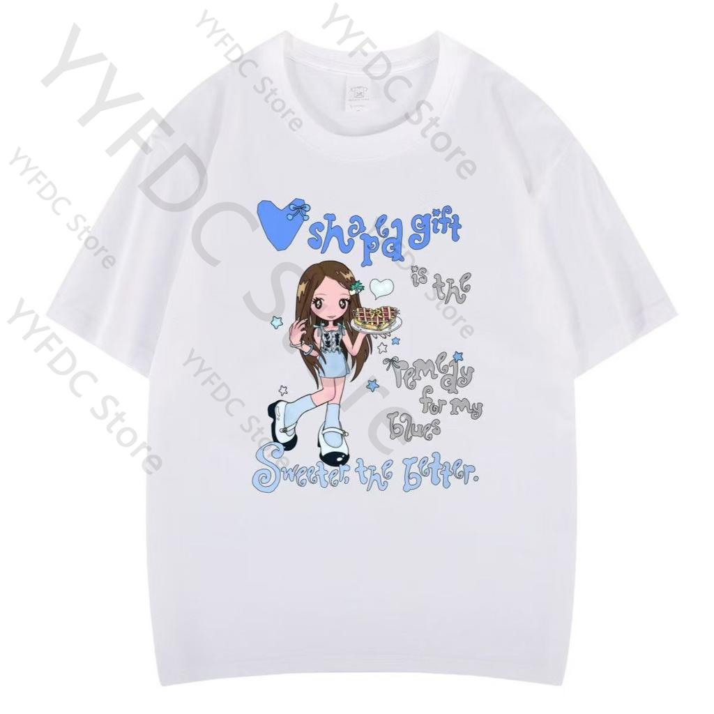 Hearts2Hearts T Shirt Kpop Fashion H2H Cartoon Print Tshirt Women Unisex Summer High Quality Cotton Short Sleeve Tee Tops For Fans
