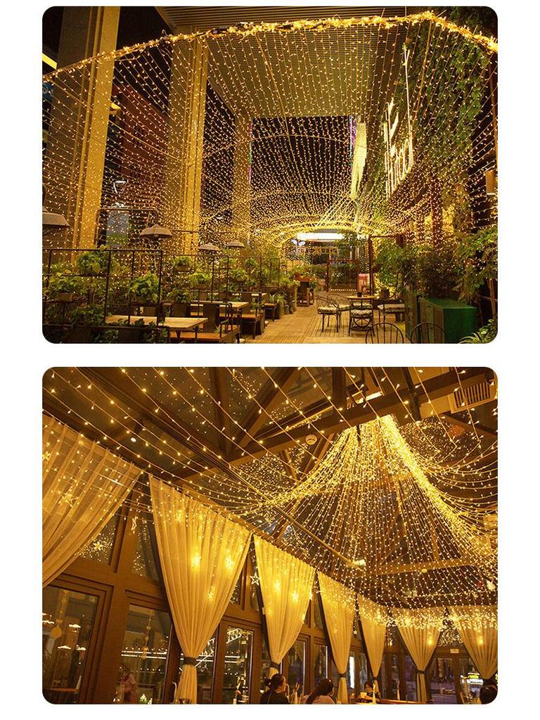 LED Outdoor Christmas Tree Decoration String Lights - Colorful Starry Sky Wedding Luminous Lights Strip