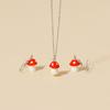 Colorful Mushroom Resin Pendants Earrings Beaded Ornaments Bracelet Pendant Jewelry Making Accessories for Craft Lover