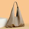 LEMON KOKO Simple Solid Color Women's Roomy Bags 2024 New Trendy Soft PU Ladies Shoulder Bag Fashion Leisure Large Capacity Female Tote Bag with Pouch