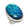Blue Triplet Opal Gemstone 925 Sterling Silver Jewelry Ring Size 8