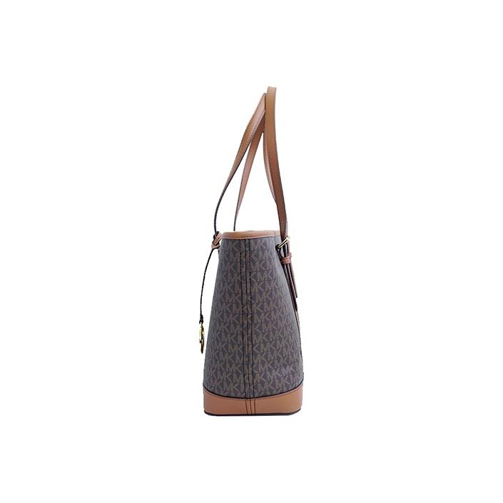 Michael Kors MK Jet Set Travel Сумка-тоут с монограммой Женская сумка-тоут Коричневая 35S0GTVT1V-BROWN