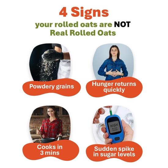 True Elements Овсяные хлопья - 100% цельное зерно | Диетическое питание | Хлопья на завтрак | Суперэкономная упаковка овсяных хлопьев | Высокое содержание клетчатки | Крупные овсяные хлопья 1 кг (Упаковка из 2 шт.)