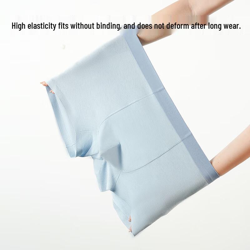 MIIOW Мужские бесшовные модальные боксеры-брифы с 6% шерсти (3-Pack)