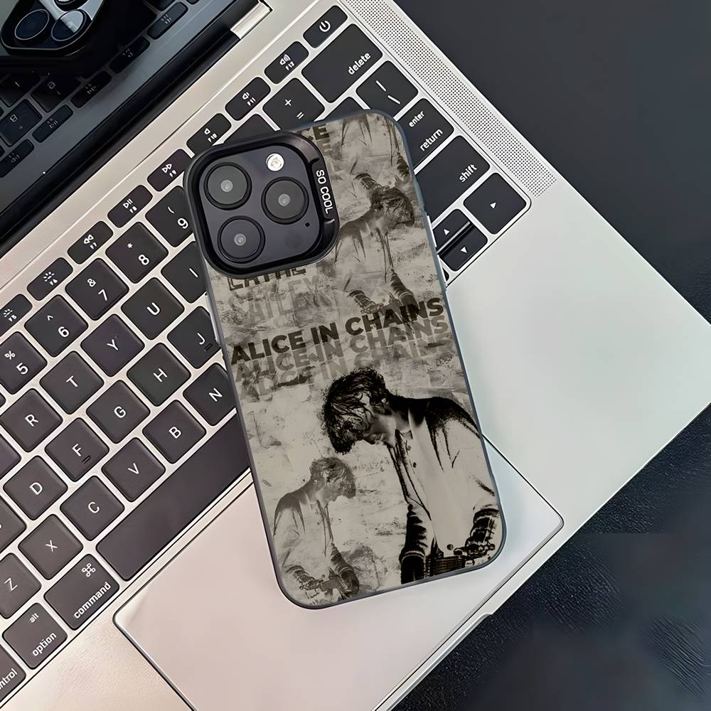 Band A-Alice in Chains Phone Case For iPhone 17,16,15,14,13,12,11,Pro,XS,Max,Plus,Mini,SE4,E Black Matte Shockproof Cover